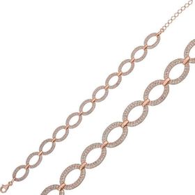 Himarry 925 Ayar Gümüş Rose Oval Tasli Bileklik