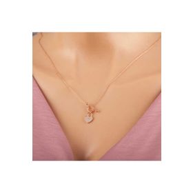 Himarry 925 Ayar Gümüş Rose Sallantılı Kalp Kadın Kolye