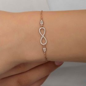 Himarry 925 Ayar Gümüş Rose Sonsuzluk Kadın Bileklik