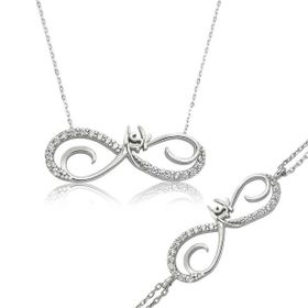 Himarry 925 Ayar Gümüş Sonsuzluk Aşk Set