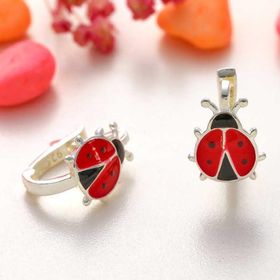 Himarry 925 Ayar Gümüş Ugur Bocegi Çocuk Küpesi