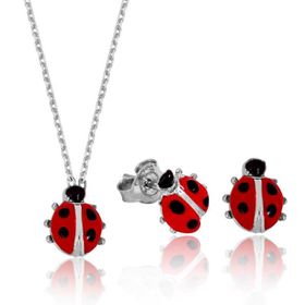 Himarry 925 Ayar Gümüş Uğur Böceği Set