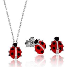 Himarry 925 Ayar Gümüş Uğur Böceği Set