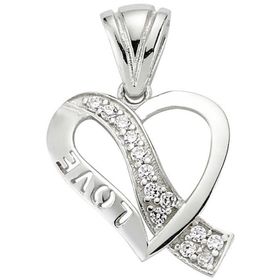 Himarry 925 Ayar Kalp Love Kadın Gümüş Kolye