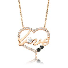 Himarry 925 Ayar Kalp Love Kadın Gümüş Kolye