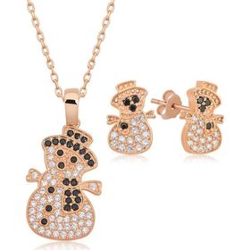 Himarry 925 Ayar Kardan Adam Kadın Gümüş Set