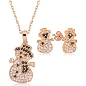 Himarry 925 Ayar Kardan Adam Kadın Gümüş Set