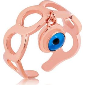 Himarry 925 Ayar Rose Ayarlamalı Nazar Göz Gümüş Yüzük