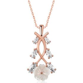 Himarry 925 Ayar Rose Bahar Çiçeği Gümüş Kolye