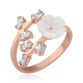 Himarry 925 Ayar Rose Bahar Çiçeği Gümüş Yüzük