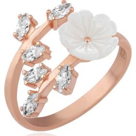 Himarry 925 Ayar Rose Bahar Çiçeği Gümüş Yüzük