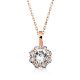 Himarry 925 Ayar Rose Çiçek Kadın Gümüş Kolye