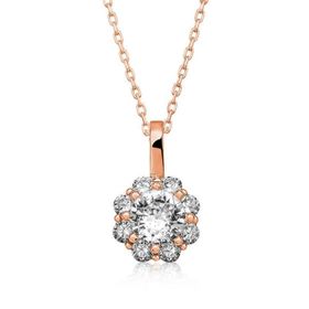 Himarry 925 Ayar Rose Çiçek Kadın Gümüş Kolye