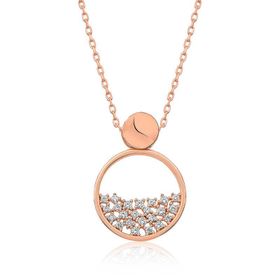 Himarry 925 Ayar Rose Çiğ Damlası Kadın Gümüş Kolye
