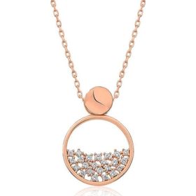 Himarry 925 Ayar Rose Çiğ Damlası Kadın Gümüş Kolye