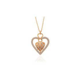 Himarry 925 Ayar Rose Kalp Sonsuzluk Kadın Gümüş Kolye
