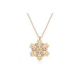 Himarry 925 Ayar Rose Kar Tanesi Kadın Gümüş Kolye