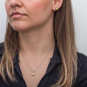Himarry 925 Ayar Sarı Baget Taşlı Kadın Gümüş Set