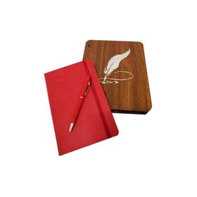 Himarry Ahşap Kutulu Defter Kalem Dekoratif Hediyelik Eşya