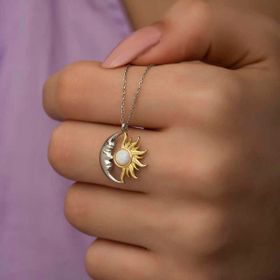 Himarry Damla Beyaz Opal Taşlı 925 Ayar Kadın Gümüş Kolye