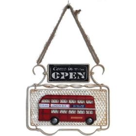 Himarry Dekoratif Metal Kapı Yazısı Londra Şehir Otobüsü Dekorlu Vintage Hediyelik Eşya