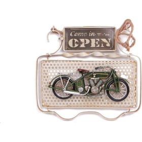 Himarry Dekoratif Metal Kapı Yazısı Motosiklet Dekorlu Vintage Hediyelik Eşya