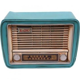 Himarry Dekoratif Metal Radyo Kumbaralı Vintage Çok Renkli Hediyelik Eşya