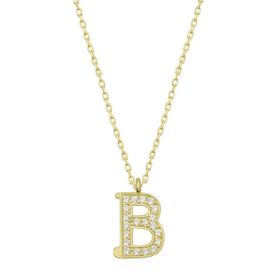Himarry Gold B Harfi 925 Ayar Kadın Gümüş Kolye