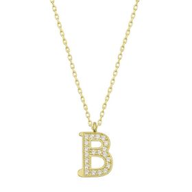 Himarry Gold B Harfi 925 Ayar Kadın Gümüş Kolye