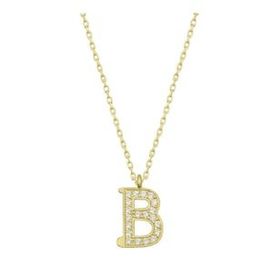 Himarry Gold B Harfi 925 Ayar Kadın Gümüş Kolye