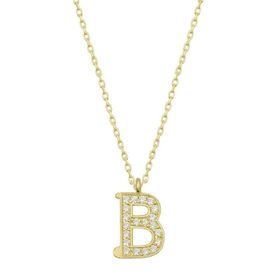 Himarry Gold B Harfi 925 Ayar Kadın Gümüş Kolye