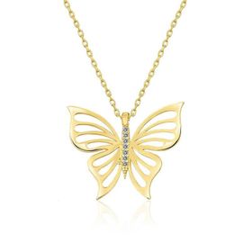 Himarry Gold Bahar Kelebeği 925 Ayar Kadın Gümüş Kolye