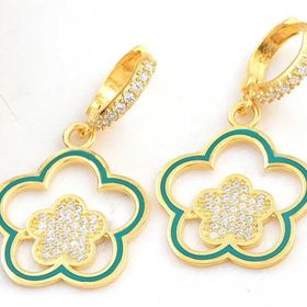 Himarry ​Gold Sallantılı Çiçek Desenli Kadın Gümüş Küpe