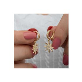 Himarry Gold Sallantılı Kutup Yıldızı Kadın Gümüş Küpe