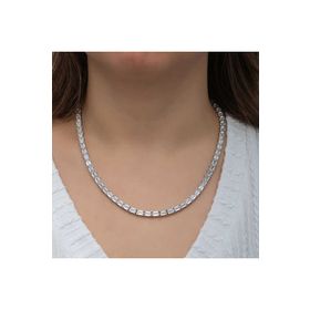Himarry Gümüş Beyaz Taşlı Su Yolu Kadın Kolye