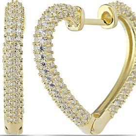 Himarry Gümüş Gold Kalp Kadın Küpe