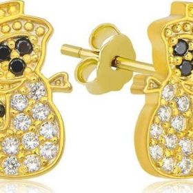 Himarry Gümüş Gold Kardan Adam Kadın Küpe