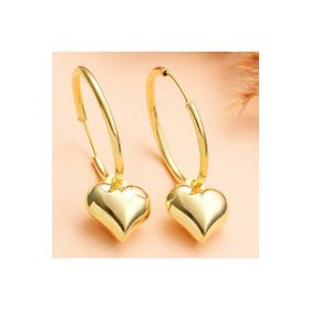 Himarry ​Gümüş Gold Sallantılı Kalp Kadın Küpe