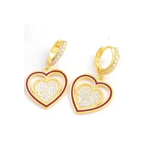 Himarry ​Gümüş Gold Sallantılı Kalp Kadın Küpe