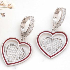 Himarry Gümüş Kalp Sallantılı Kadın Küpe