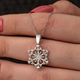 Himarry Gümüş Kar Tanesi Kadın Kolye