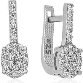 Himarry Gümüş Oval Taşlı Küpe