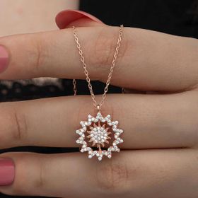 Himarry Gümüş Rose Güneş Kadın Kolye
