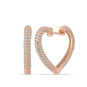 Himarry Gümüş Rose Kalp Kadın Küpe