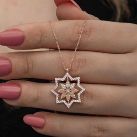 Himarry Gümüş Rose Kar Tanesi Kadın Kolye