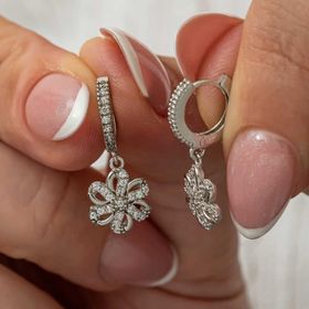 Himarry ​Gümüş Sallantılı Çiçek Kadın Küpe
