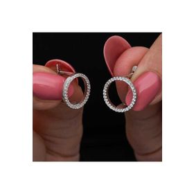Himarry Gümüş Yuvarlak Kadın Küpe