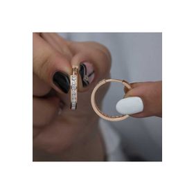 Himarry Gümüş Zirkon Taşlı Halka Kadın Küpe