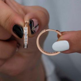 Himarry Gümüş Zirkon Taşlı Halka Kadın Küpe