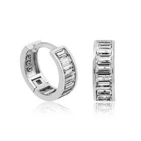 Himarry Himarry 925 Ayar Gümüş Baget Taşlı Halka Küpe